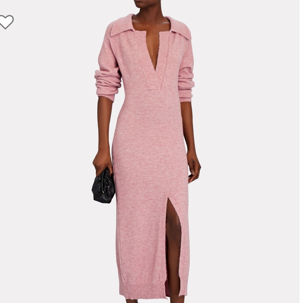 NANUSHKA
Flora Wool-Blend Polo Midi Dress